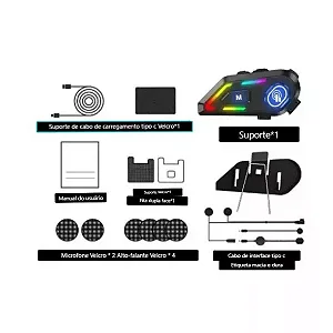 FONE DE OUVIDO BLUETOOTH PARA CAPACETE DE MOTO TOMATE MT-C002