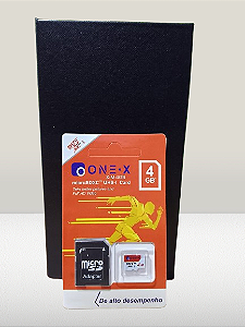 MICRO CARTAO DE MEMORIA 4GB COM ADAPTADOR ONEX X-M-4GB