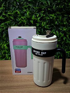 COPO TERMICO COM ALCA E TAMPA DE ACO INOX 650ML TOMATE AK-6511