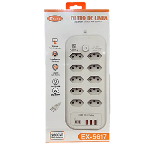 FILTRO DE LINHA INTELIGENTE 15 ENTRADAS 2800W ONEX EX-5617