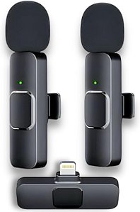 KIT MICROFONE DE LAPELA WIRELESS PARA IPHONE TOMATE MT-2221L