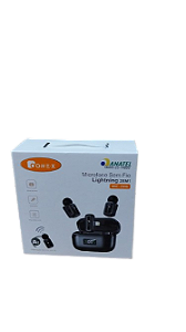 MICROFONE DE LAPELA SEM FIO PARA IPHONE 2 EM 1 ONEX MIC-2916