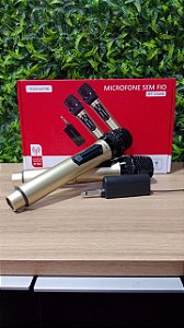 KIT DE MICROFONE DINAMICO SEM FIO TYPE-C 20-50M TOMATE MT-2306B