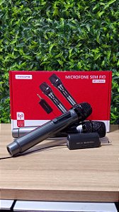 KIT DE MICROFONE DINAMICO SEM FIO TYPE-C 20-50M TOMATE MT-2306A