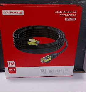 CABO DE REDE CAT8 1M TOMATE MCB-1801