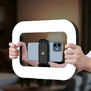 LUMINARIA RING LIGHT LED COM SUPORTE PARA CELULAR 20W TOMATE MLG-195