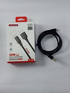 CABO DE DADOS TURBO USB PARA LIGHTNING 12W TOMATE TC-111AL
