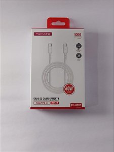 CABO DE DADOS TURBO TYPE-C PARA TYPE-C 60W TC-112CC