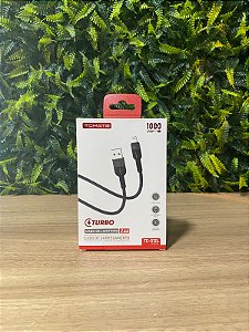 CABO DE DADOS TURBO USB PARA IPHONE 2.4A TOMATE TC-512L