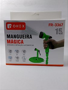 MANGUEIRA DE JARDIM 15M EXTENSAO E RETRACAO AUTOMATICA ONEX FR-3367