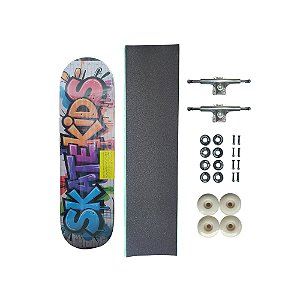 Skate de marfim infantil COMPLETO mini model SKATE KIDS Grafite
