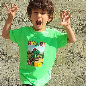 Camiseta infantil estonada SKATE KIDS Dino Roar