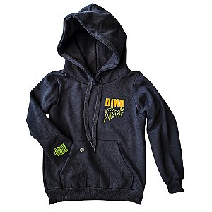 Moletom canguru peluciado SkateKids Dino Rock