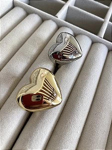 Anel Coração Metal