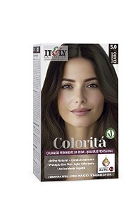 Coloração Castanho Claro Itely Hair Fashion Profissional Permanente em Creme Coloritá 5.0