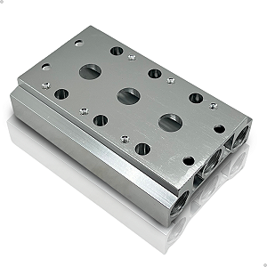 Base Manifold de alumínio 3 posições