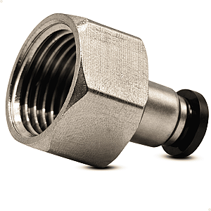 Conexão reta 6mm rosca fêmea 1/2