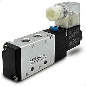 Válvula solenoide 5/2 vias 110v - rosca 1/8