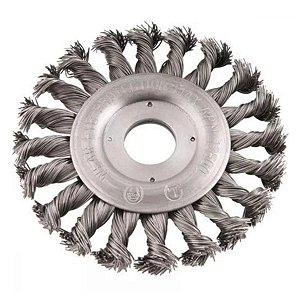 ESCOVA DE AÇO TRANCADO CIRCULAR  4.1/2" X 22.2MM