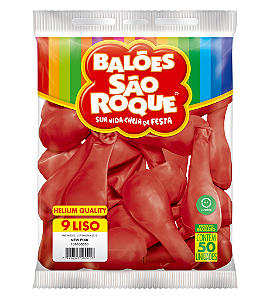 BALÃO LATEX 9" VERMELHO PC 50 UND.