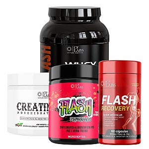Creatina + Flash Whey + Flash Performance + Recovery