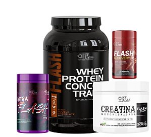 Creatina + Flash Whey + Nitra Flash + Recovery
