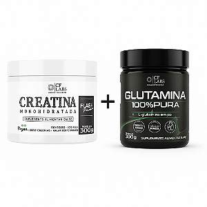 Combo: 1x Creatina Monohidratada 300g + 1x Glutamina 300g