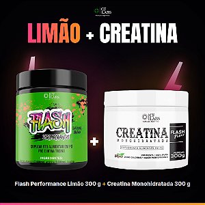 Combo Pump + Creatina — Limão: Flash Performance Limão + Creatina 300g