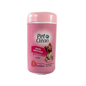 Lenço Umedecido Cães e Gatos Fêmea Pet Clean 75un