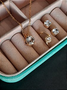 Conjunto Colar/Brinco Ponto De Luz