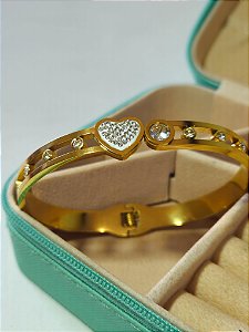 Pulseira Coração Com Zircônias