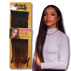 Cabelo Aplique de Fibra Orgânica Tic Tac Liso 75cm