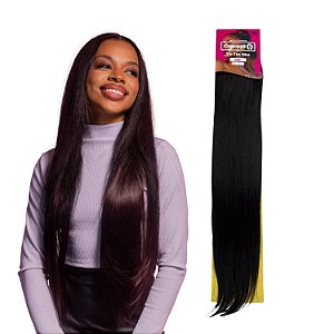 Cabelo Aplique de Fibra Sintetica Tic Tac Uno Liso 65cm