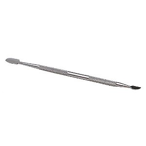 Espátula Dupla para Raspar e Empurrar Cutículas Aço Inox 14cm NYBC Beauty