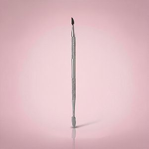 Espátula Dupla para Raspar e Empurrar Cutículas Aço Inox 14cm NYBC Beauty