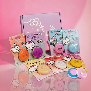 Kit Eu Amo Lip Balm Macaron Sabrina Sato Hello Kitty 7 produtos + Caixa Presente