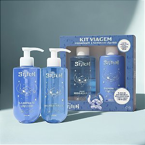 Kit Viagem Hidratante Corporal e Sabonete Líquido Corporal - Stitch Disney 120ml cada