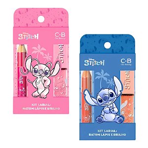 Combo Lovely Lips Angel + Stitch - Stitch Disney