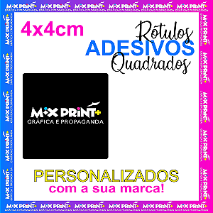 Adesivos Personalizados - QUADRADOS - 4x4 - Qualidade Premium