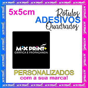 Adesivos Personalizados - QUADRADOS - 5x5 - Qualidade Premium