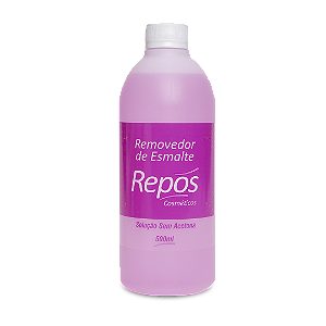 Removedor de Esmalte Repos 500ml sem Acetona (Rosa)