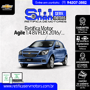 Retifica Motor Agile 1.4 8V FLEX 2016/...