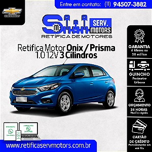 Retifica Motor Onix Prisma 1.0 12V 3 Cilindros