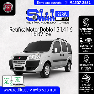 Retifica Motor Doblo 1.3 1.4 1.6 1.8 8V 16V