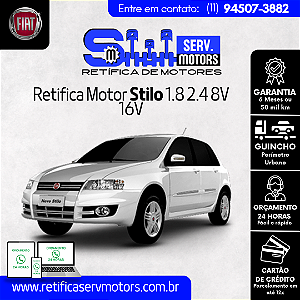 Retifica Motor Stilo 1.8 2.4 8V 16V