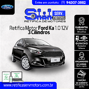 Retifica Motor Ford Ka 1.0 12V 3 Cilindros