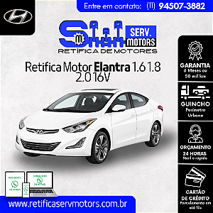 Retifica Motor Elantra 1.6 1.8 2.0 16V