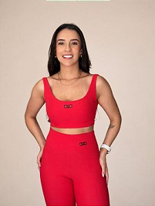 Conjunto Max Canelado Vermelho