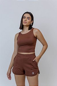 SHORTS SOBREPOSIÇÃO cappuccino P