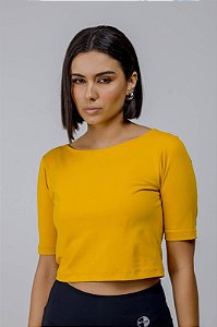 CROPPED ALANA açafrão P